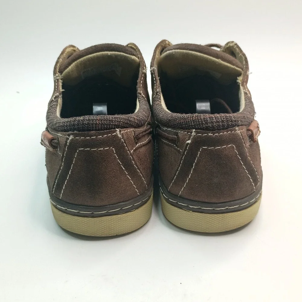 G.H. Bass & Co Boat Shoes Men Size 9 Brown Suede Fabric Lace Up Casual